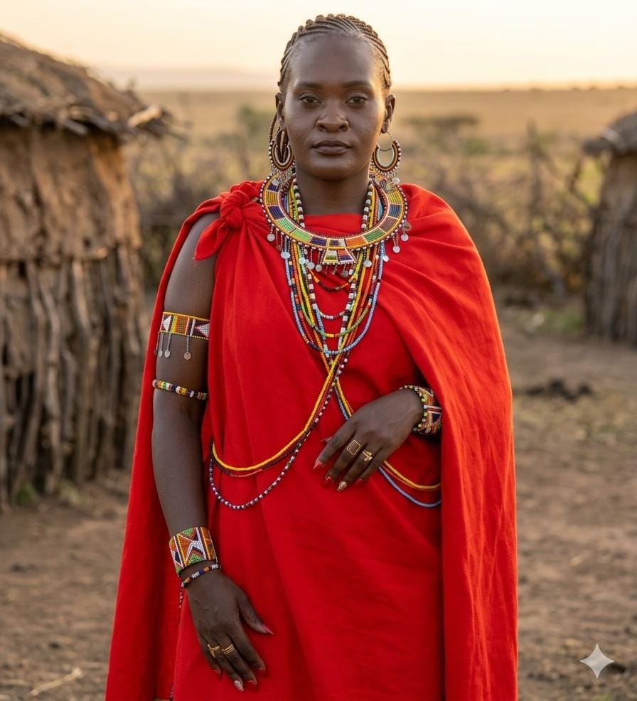 Jeannete Hope Wangara in heritage-inspired cultural fashion